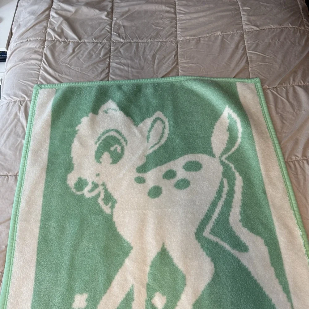 Vintage Disney Bambi Baby Blanket Crib Blanket 36